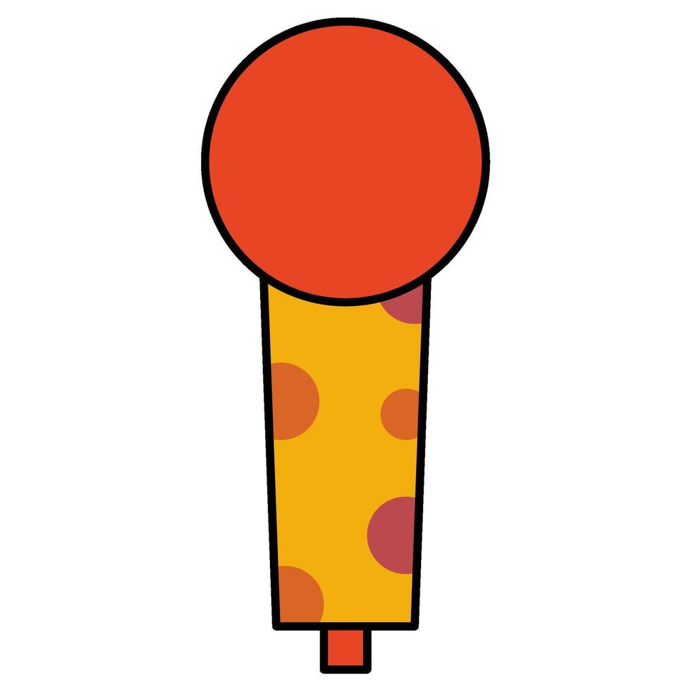 Microphone filled outline icon vector