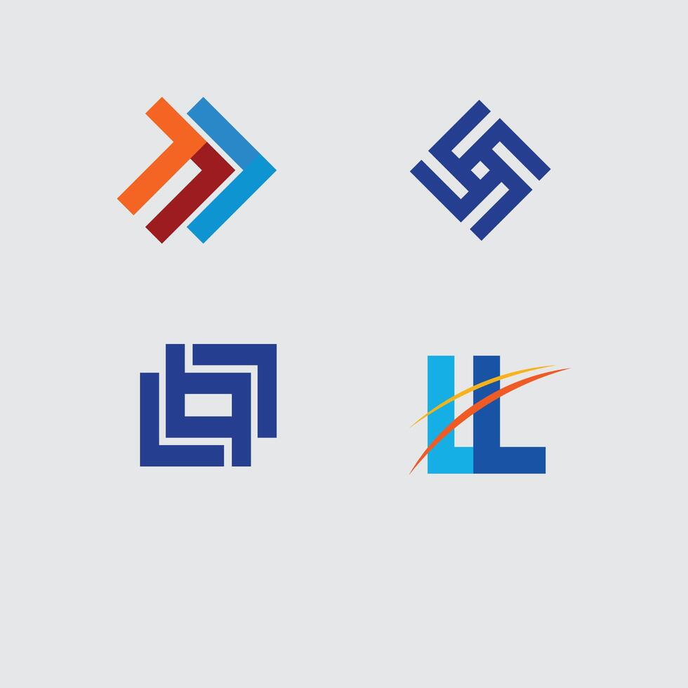 Business set logo and design icon sign illustration vector