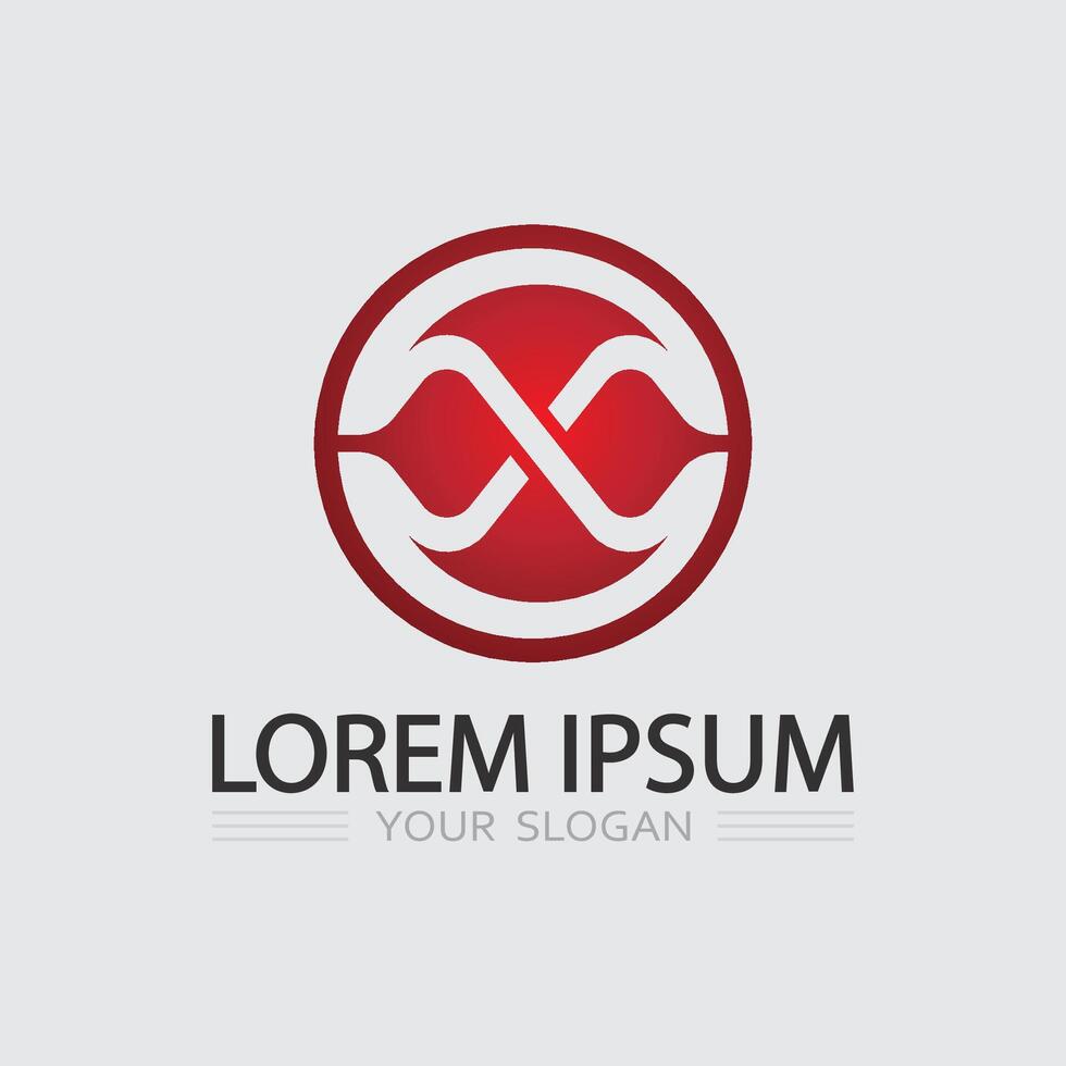 Business logo and design icon infinity sign illustration vector