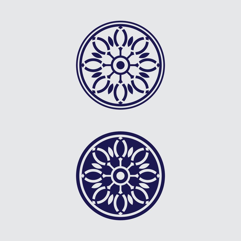 Business logo and mandala design icon sign illustration vector