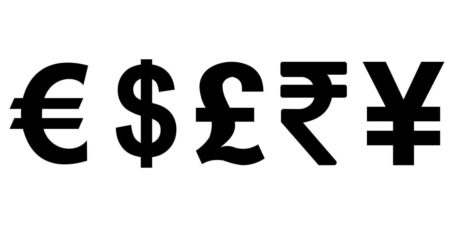 Money currency icon set. Currency exchange icon illustration. vector