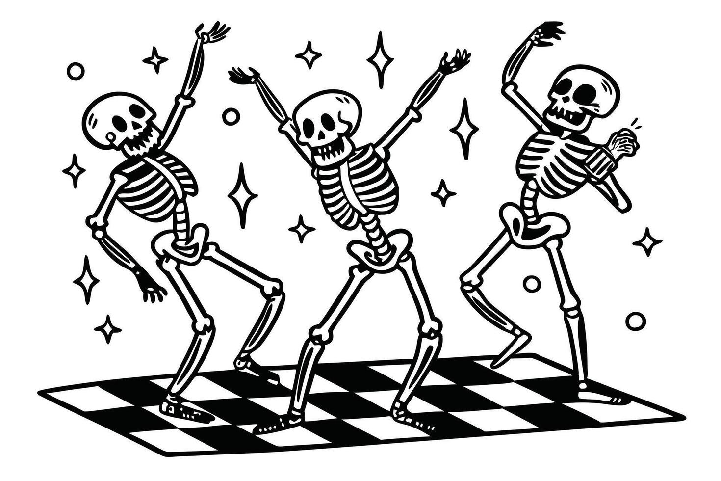 Shake, Rattle, and Roll The Skeleton Celebration vector