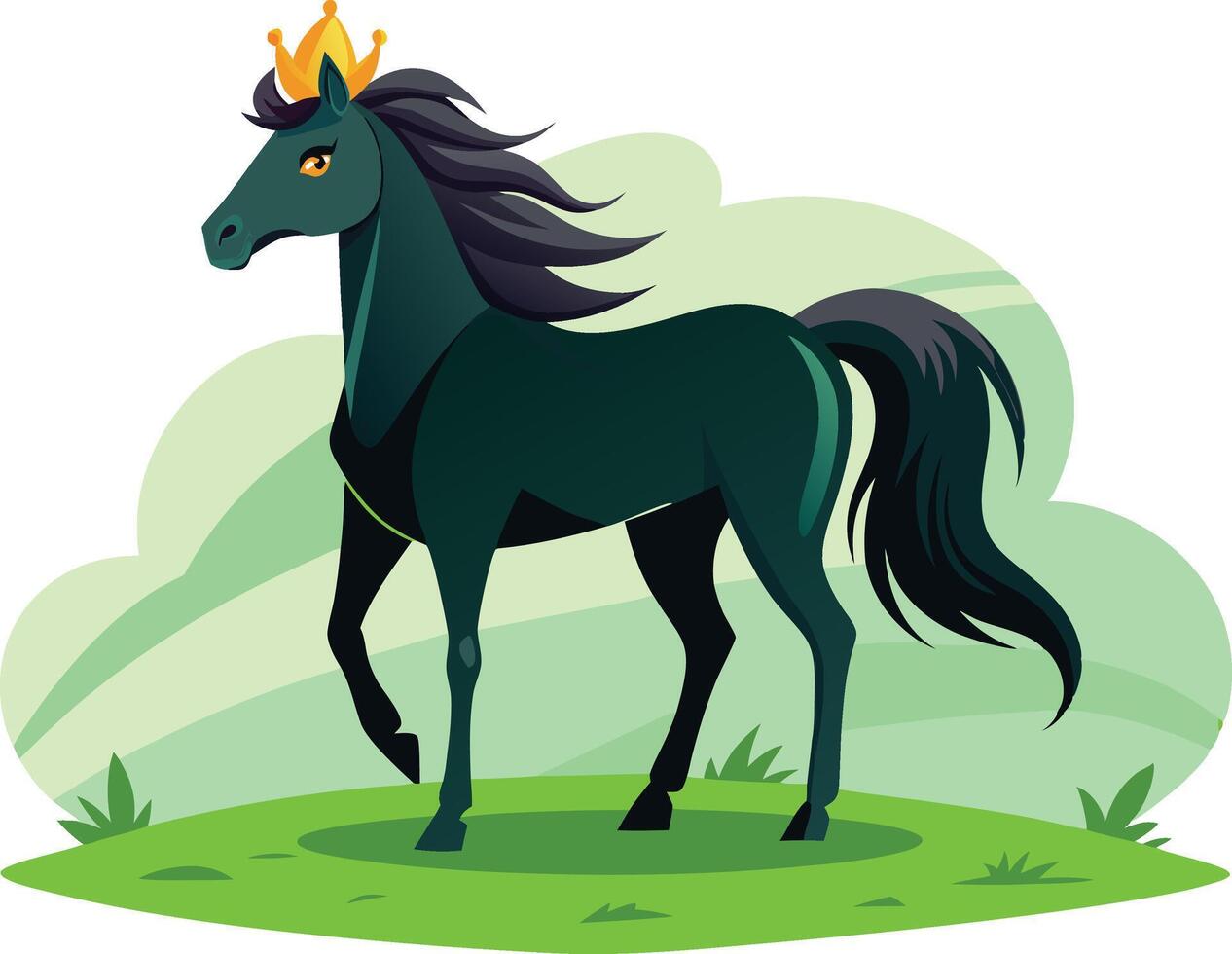 cute horse minimalist vector