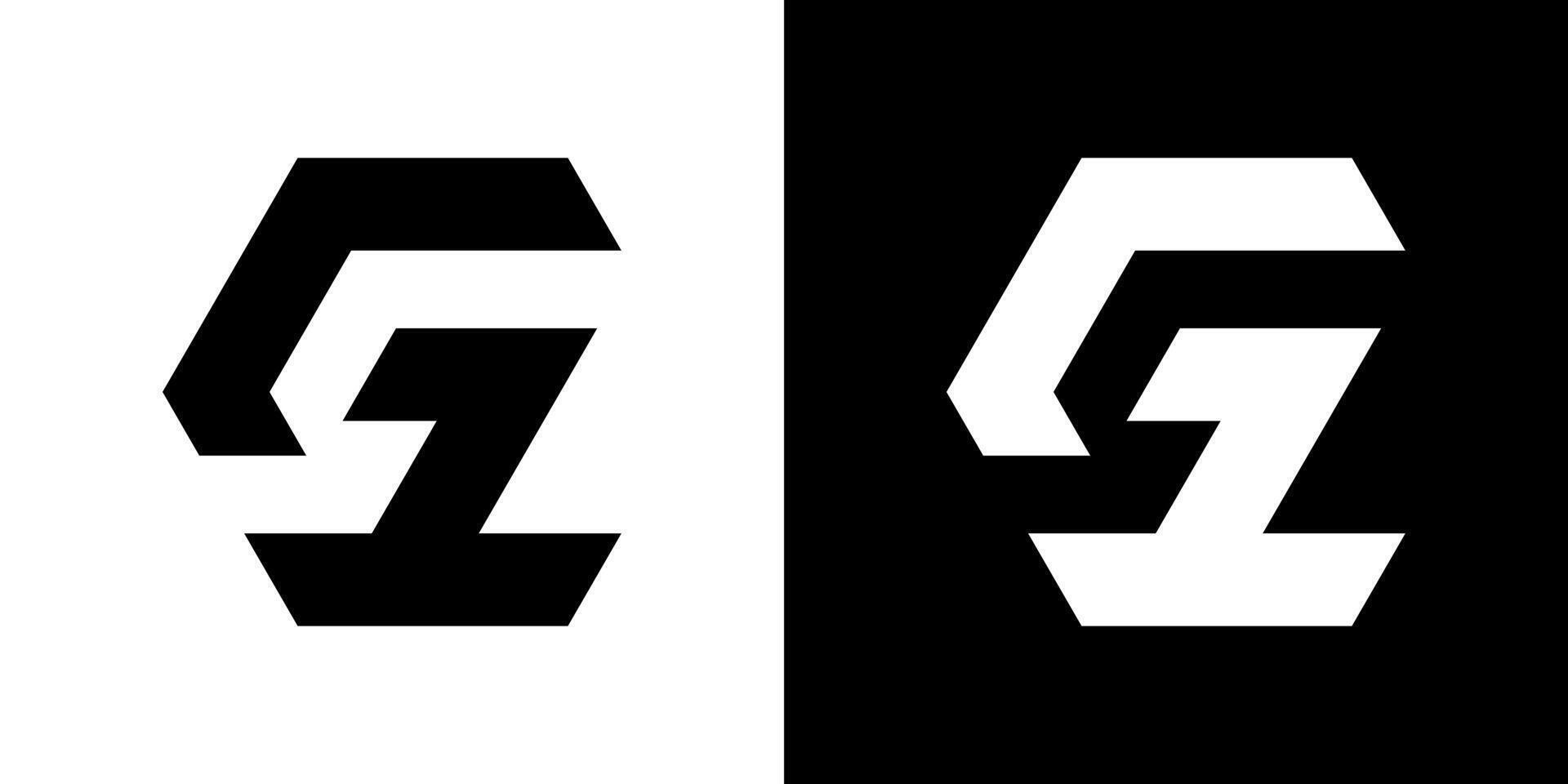 CG or GC initial letter logo design vector
