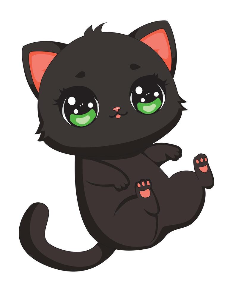 Cat Playing Character Kitten Mascot vector