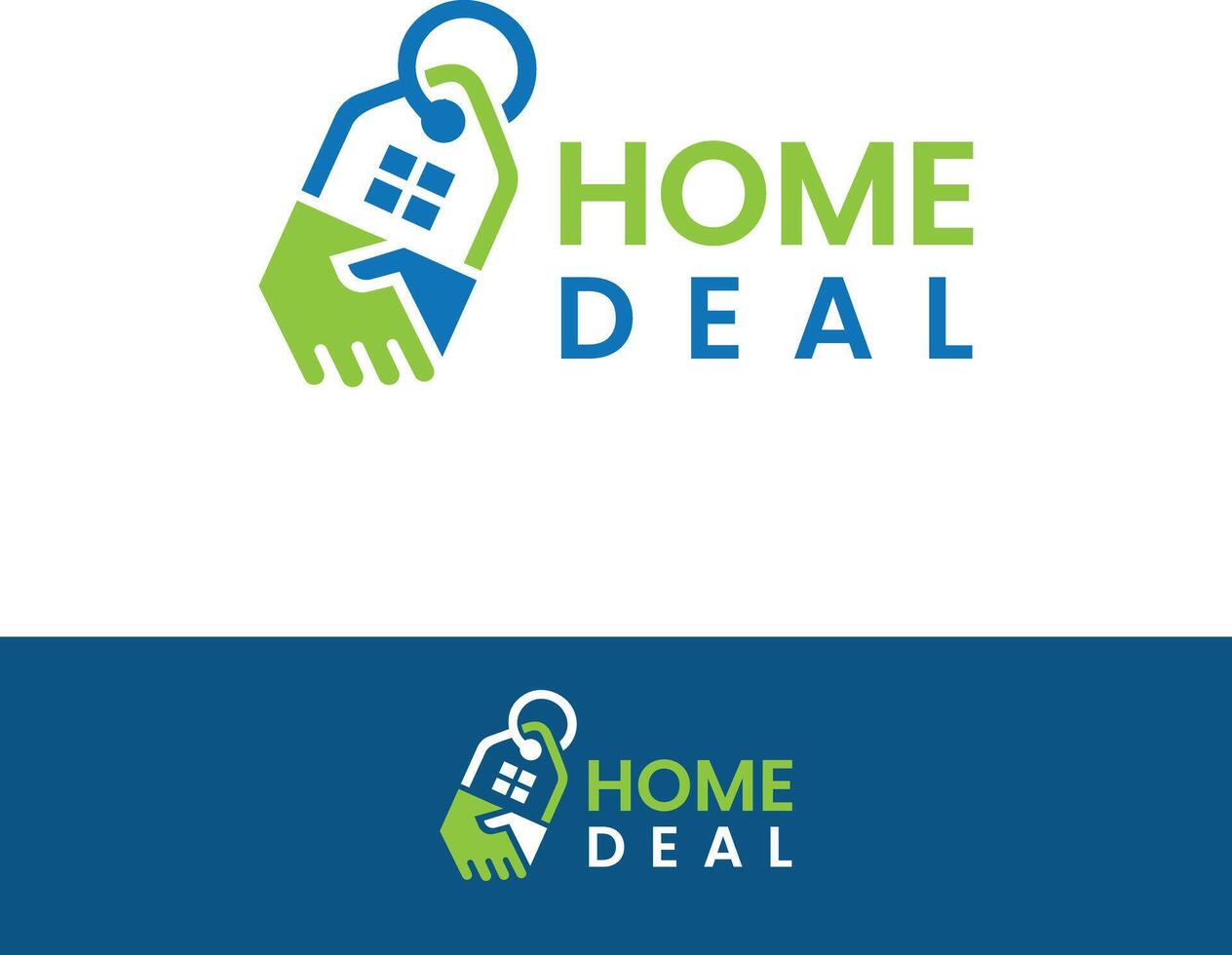 Home Deal Real Estate Logo. Real Estate Logo Design. House Logo. Building Logo vector