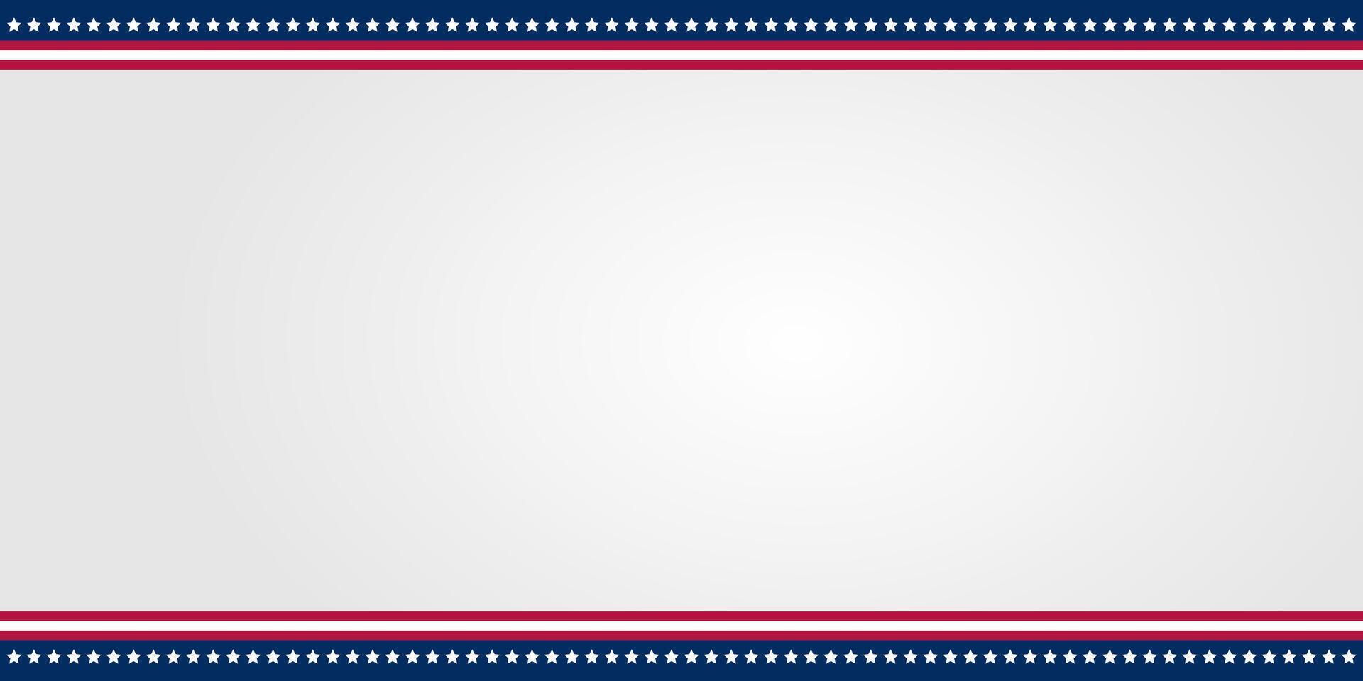 American flag ribbon frame. US flag background. US flag banner with blank space for text vector