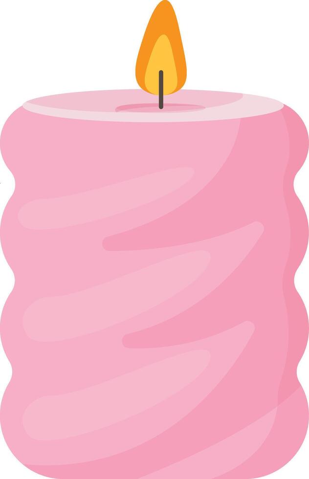 Pink Spiral Decorative Candle vector