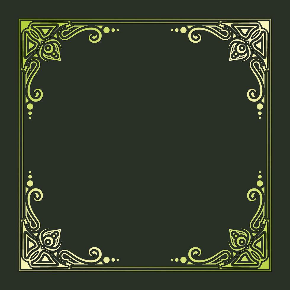 gold decorative art frame design background. vector