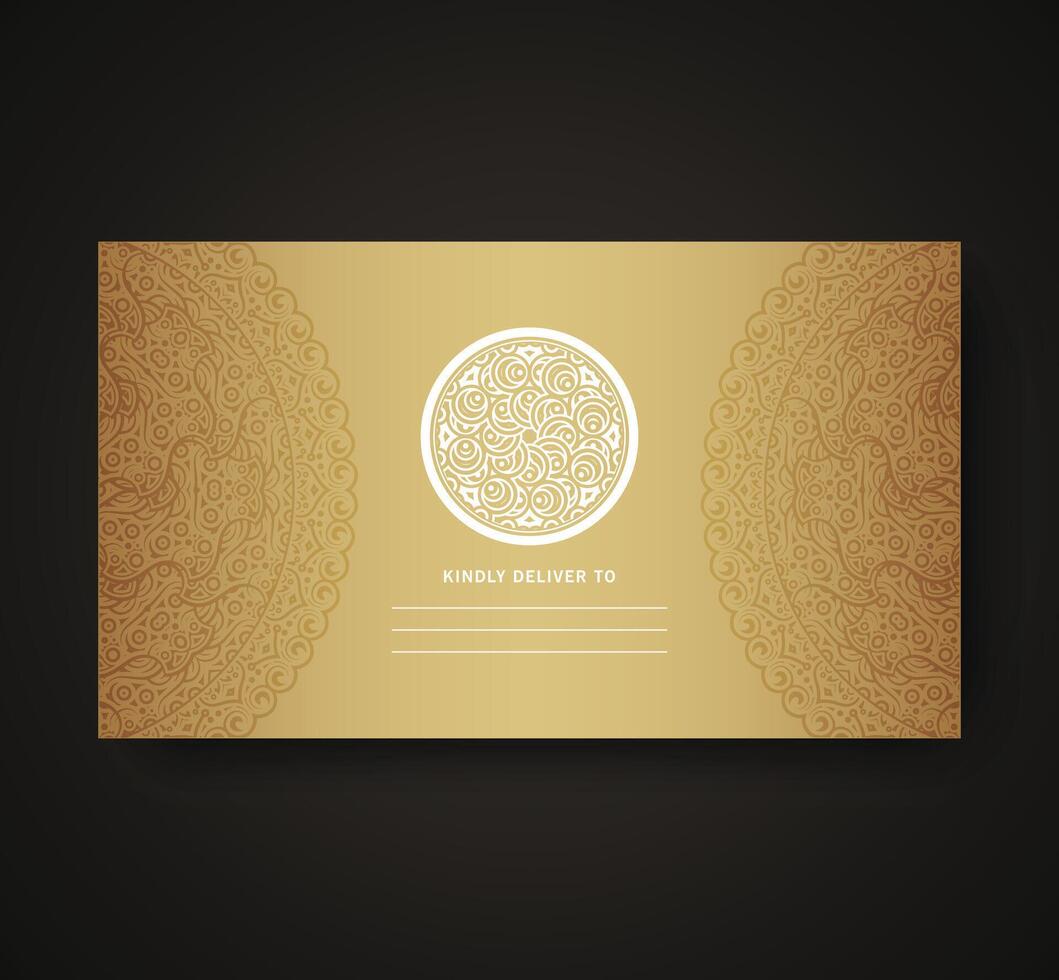luxury gold vip emblem invitation card template vector