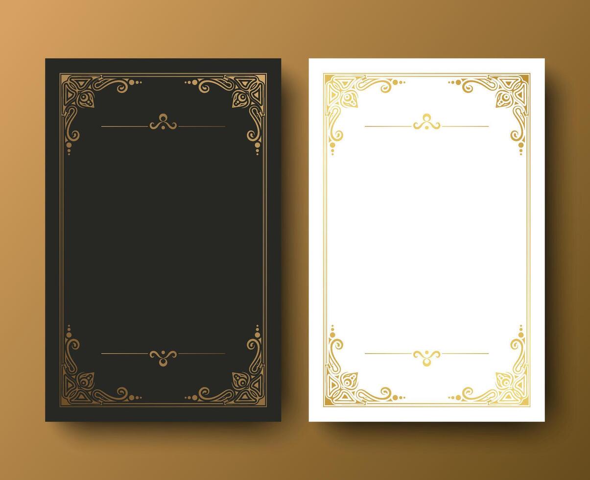 Luxury art calligraphy square ornament frame line vector