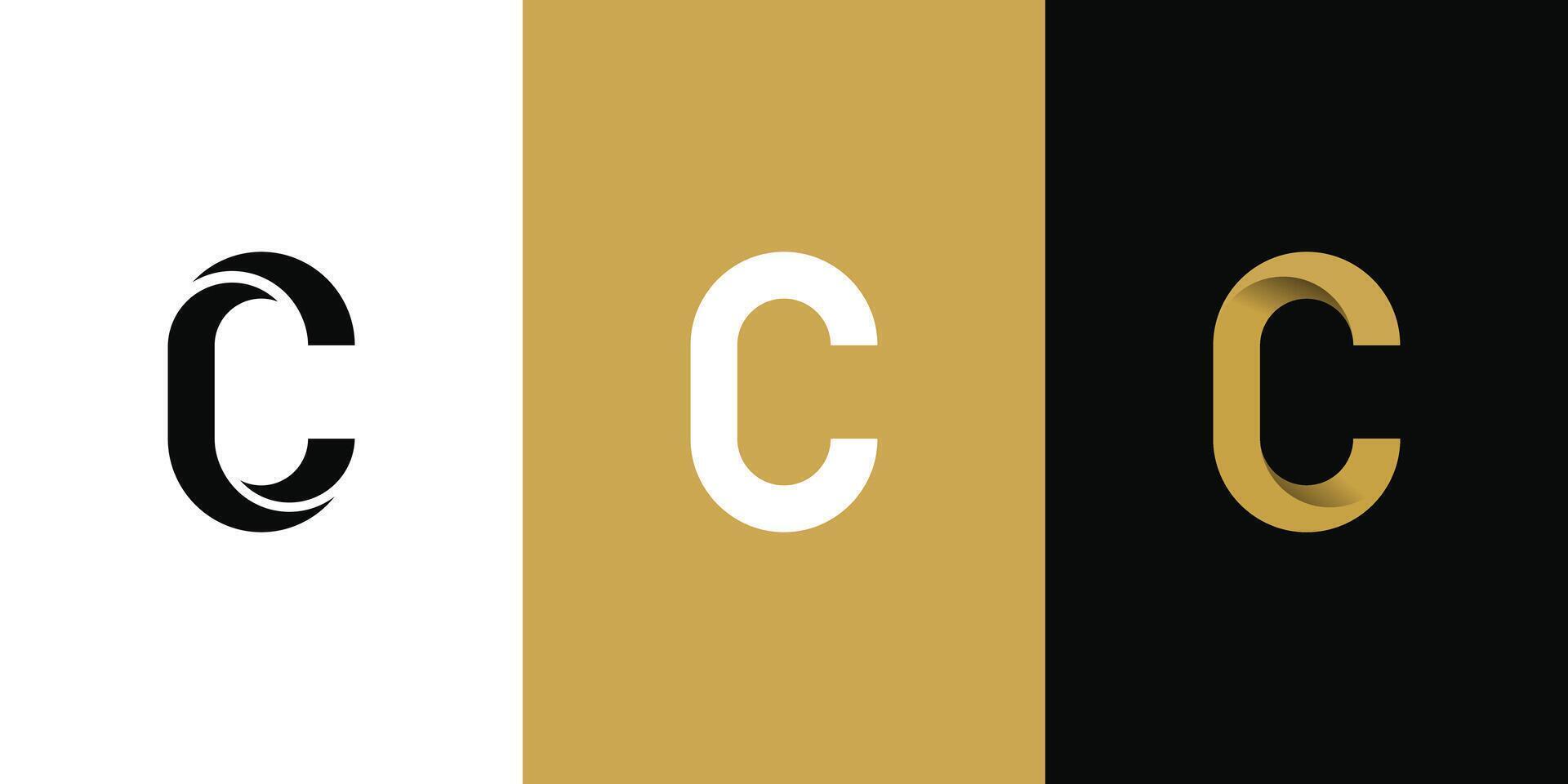 Abstract letter C logo design. Modern logo idea. Premium vector