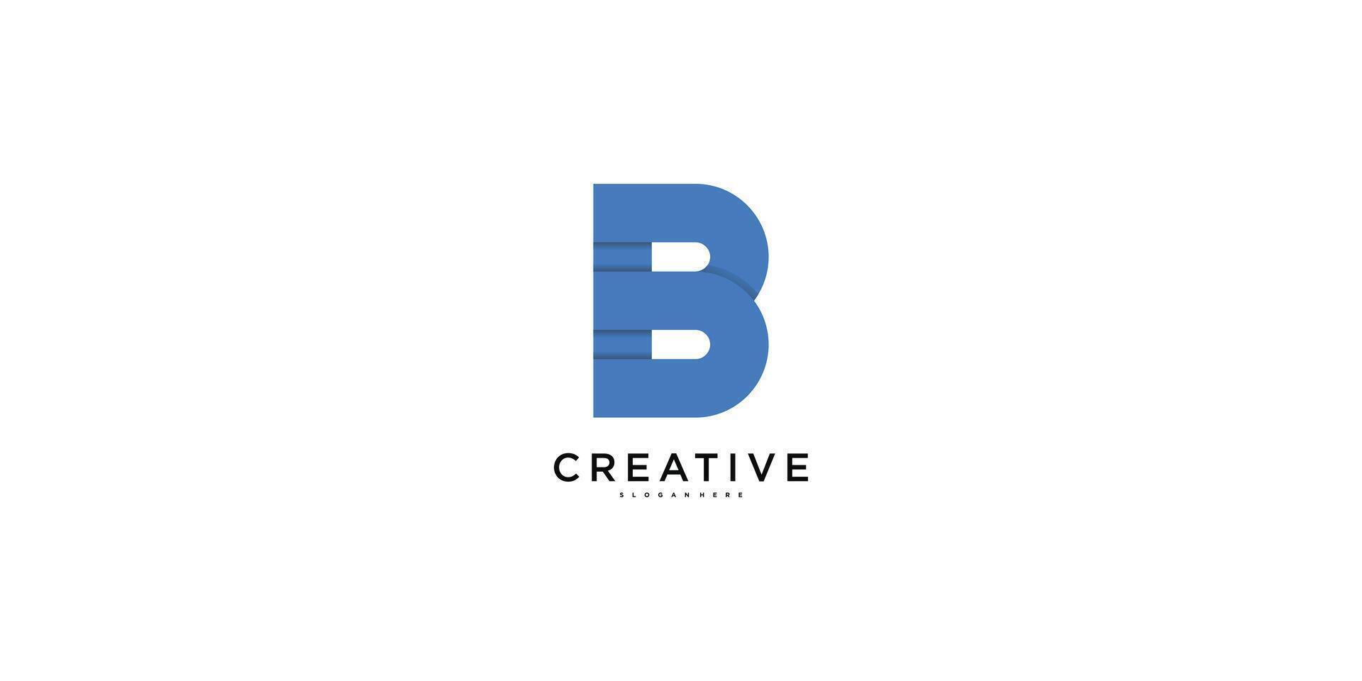 Abstract letter B logo design. Modern logo idea vector
