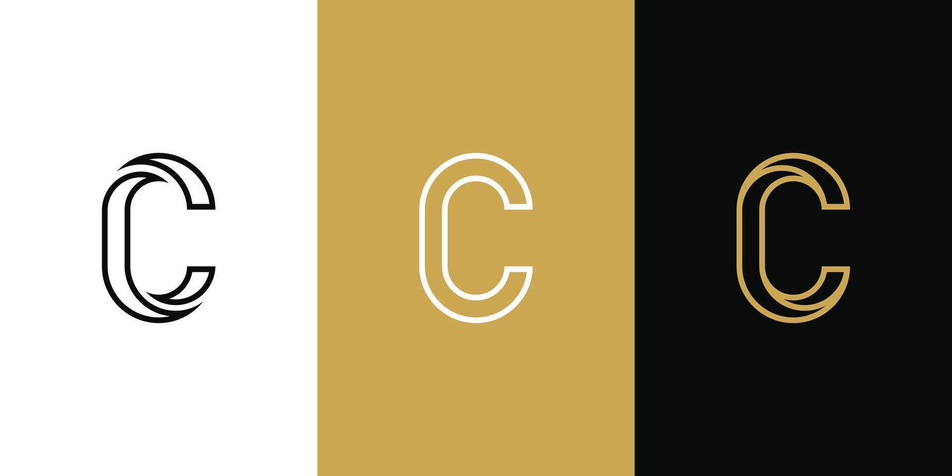 Abstract letter C logo design. Modern minimal style. Premium vector
