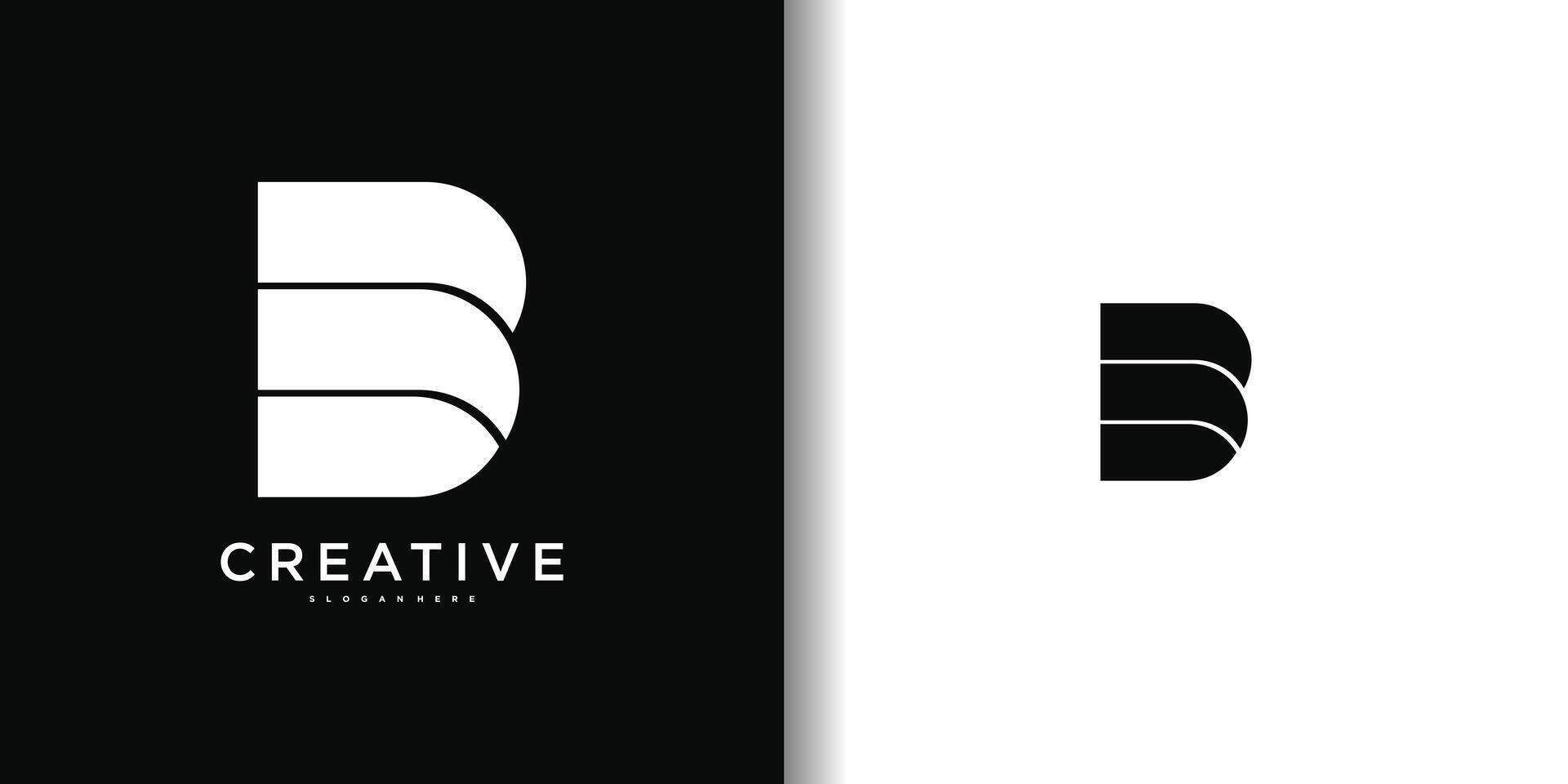 Abstract letter B logo icon design. Modern logo idea. Premium vector