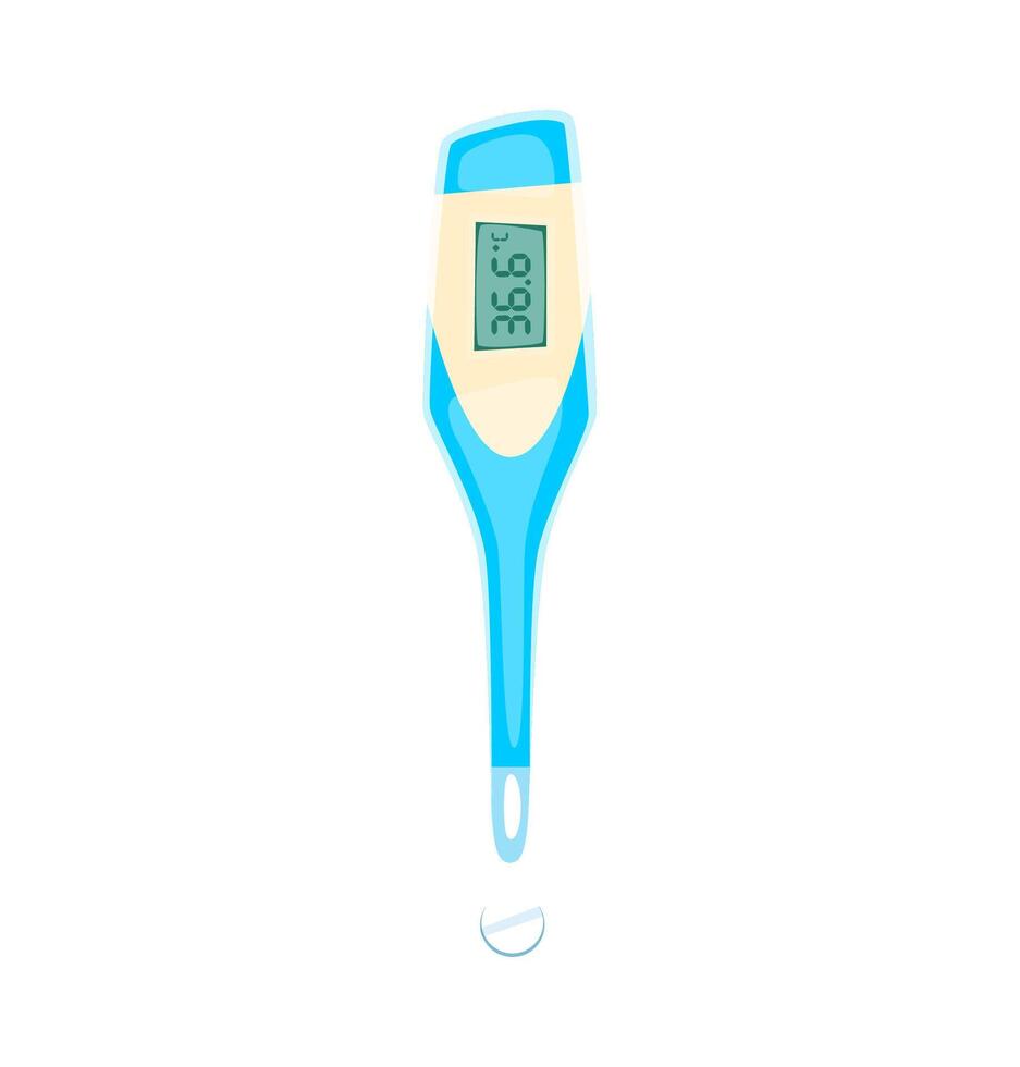 Healthcare font thermometer exclamation mark vector