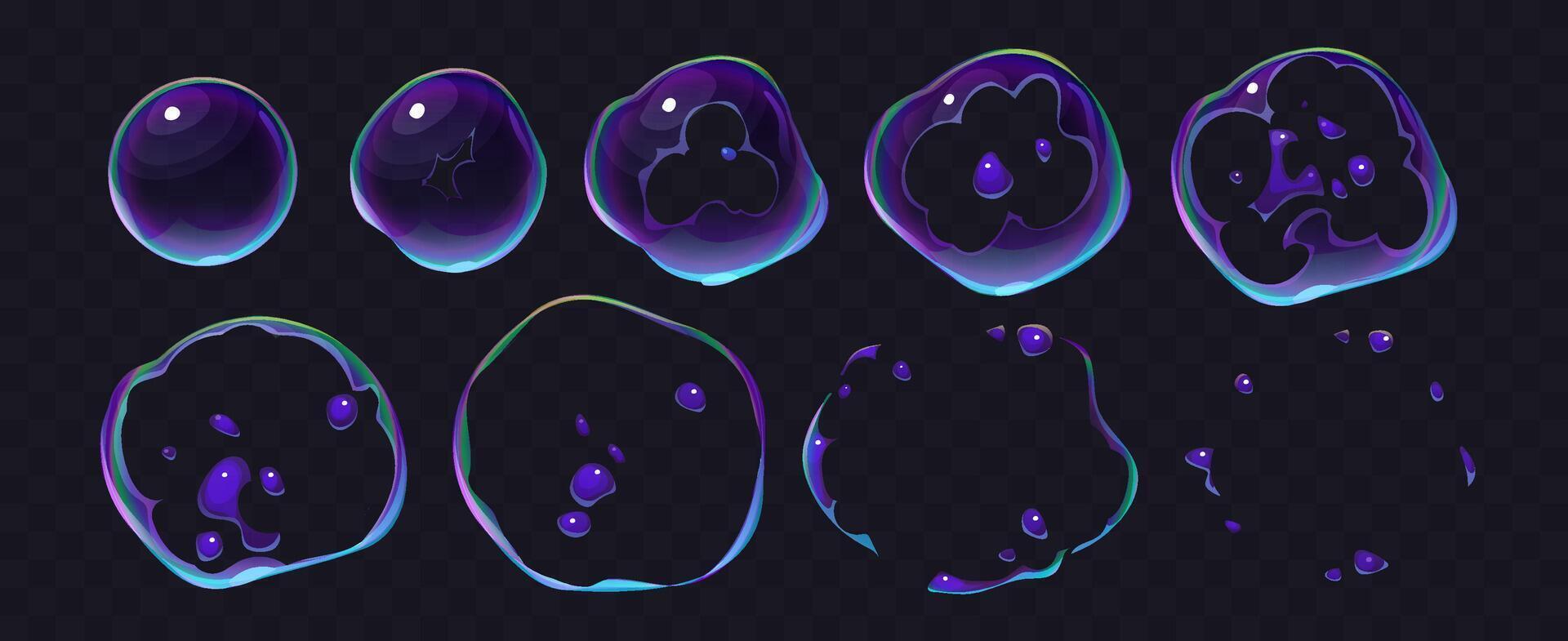 Transparent soap bubble explosion burst effect vector
