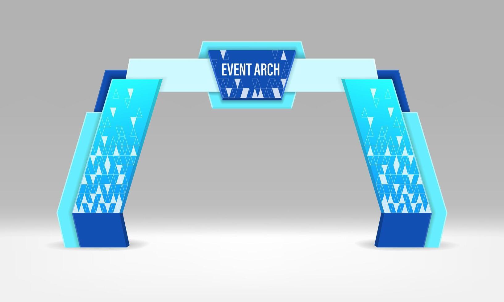 Event arch gate entrance, 3d exhibition gateway vector