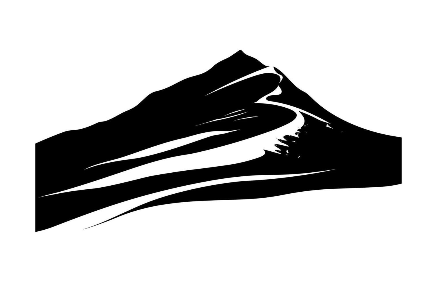 Sand Dune Black Clipart Silhouette vector