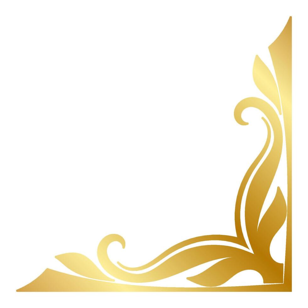 Luxurious gold trim, vintage-inspired decoration, card design elements. vector