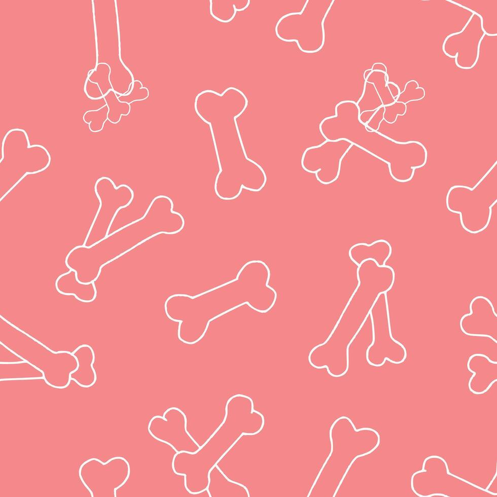 Outline Bone Seamless Pattern Background for Surface Print Fabric Fashion Wrapping vector