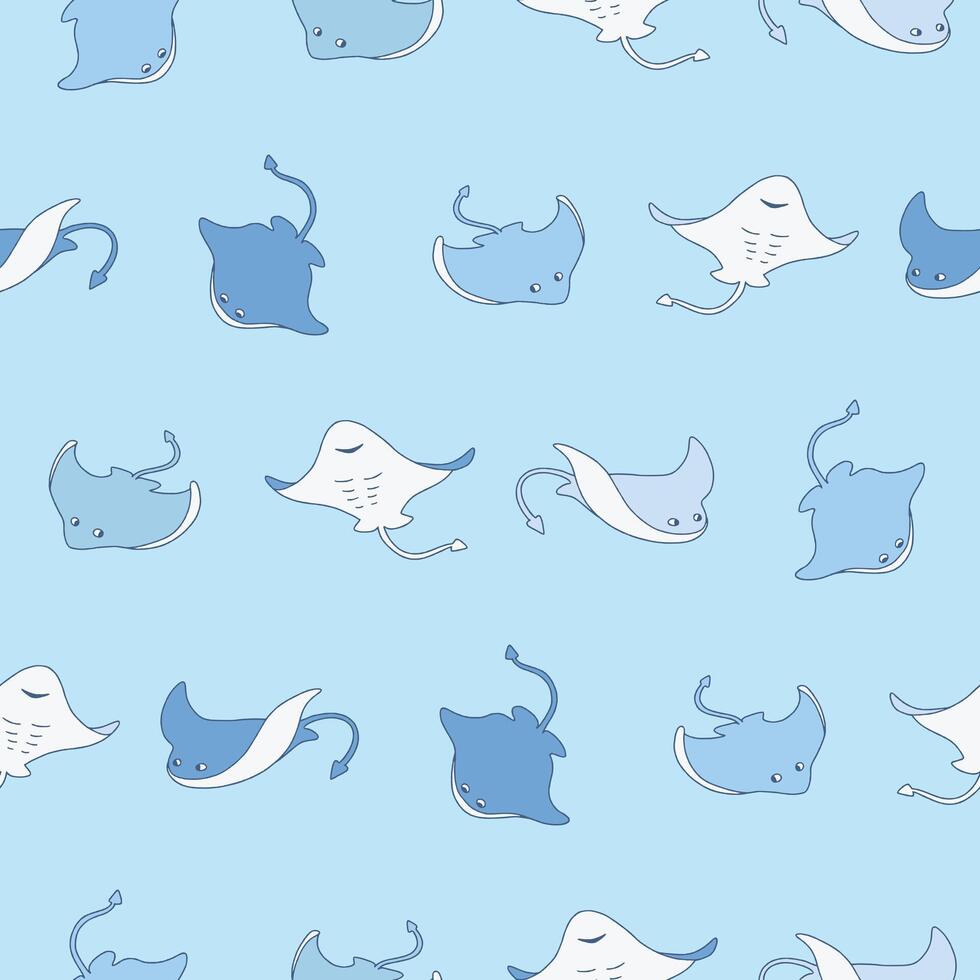 Manta Ray Pattern Illustration Seamless for Wallpaper Background Cover Packaging vector
