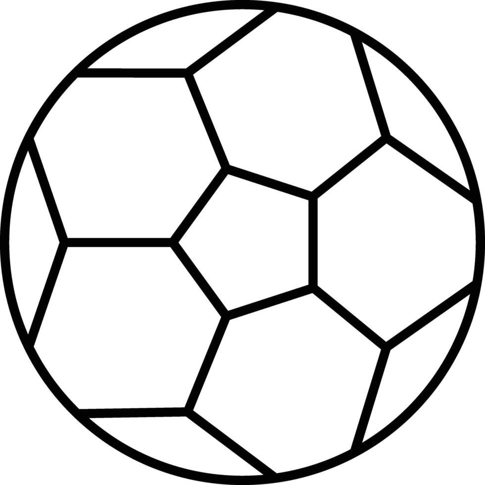 Soccer Ball Outline, Football Silhouette Icon Design. vector