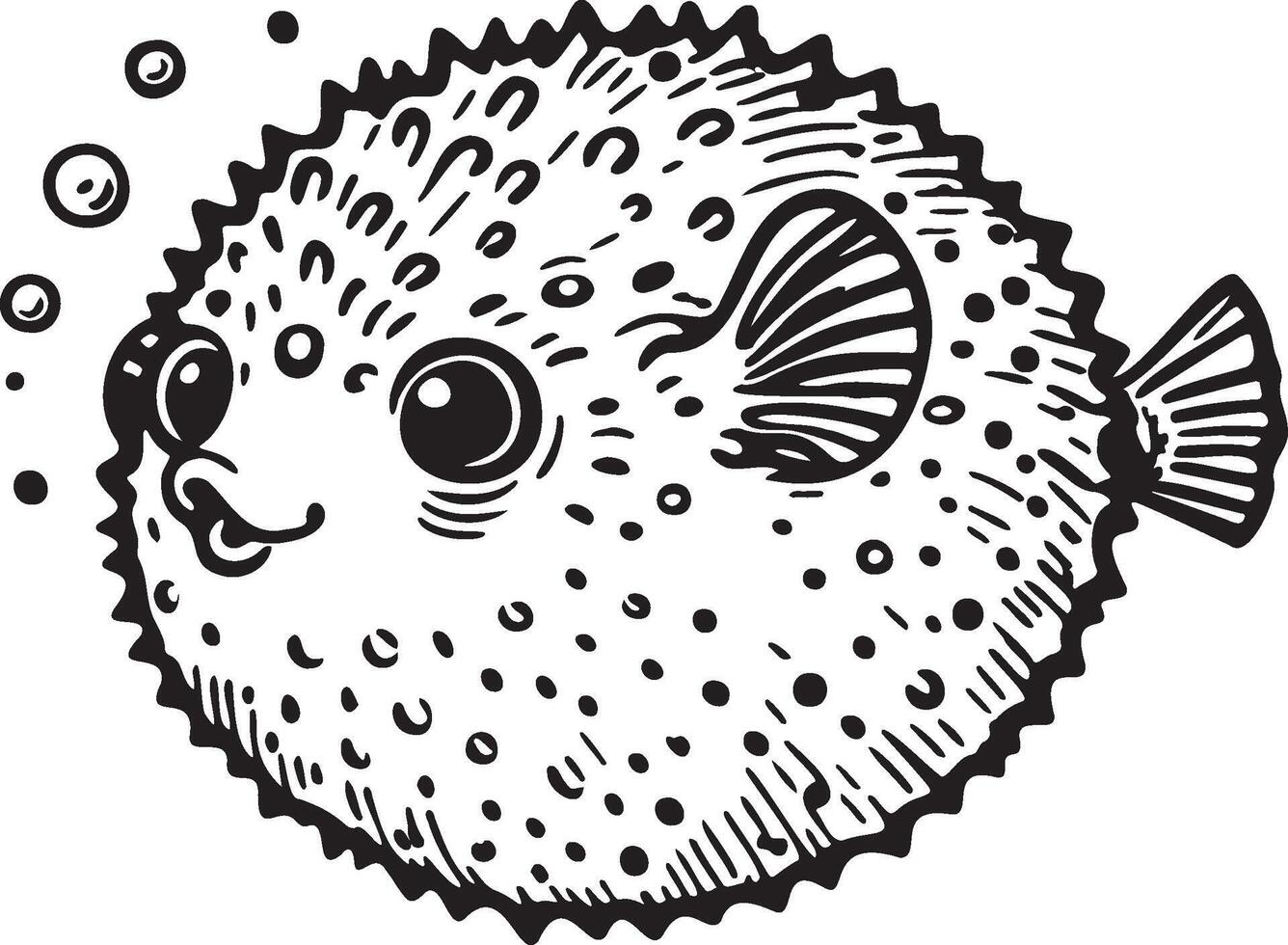 Puffer Fish Illustration. vector