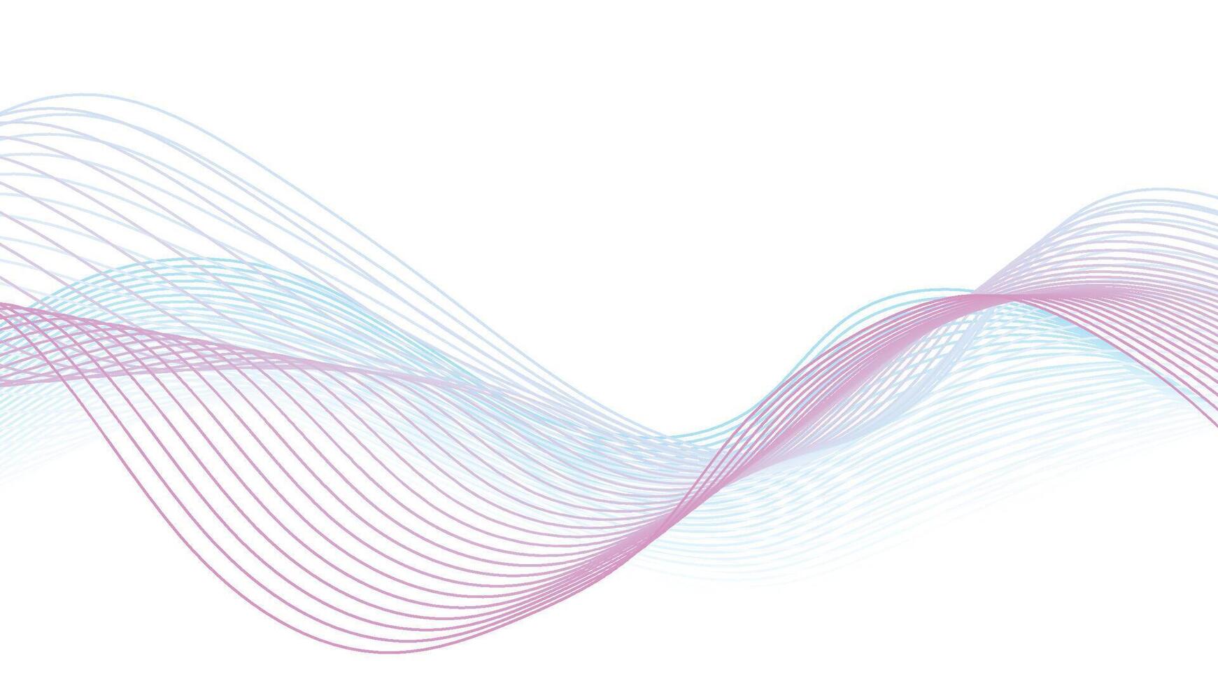 Abstract Wavy Lines Background. Futuristic Digital Art vector