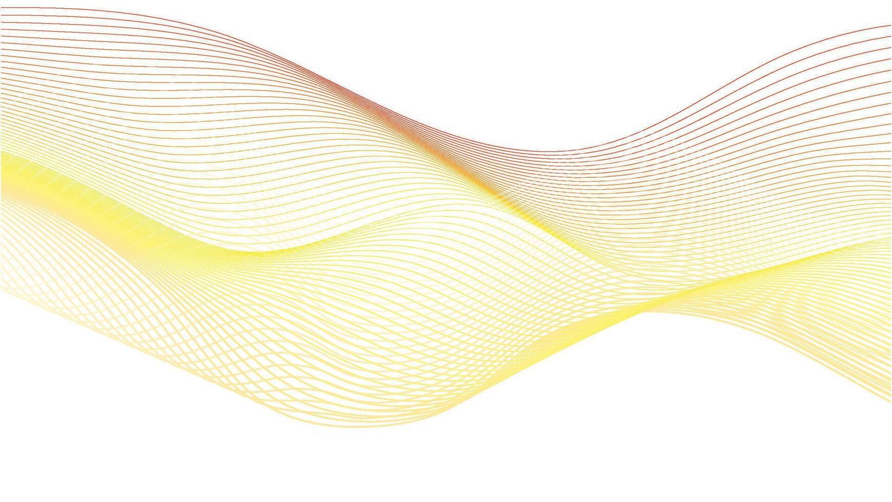 Abstract Wavy Lines Background in Warm Yellow and Red Tones vector