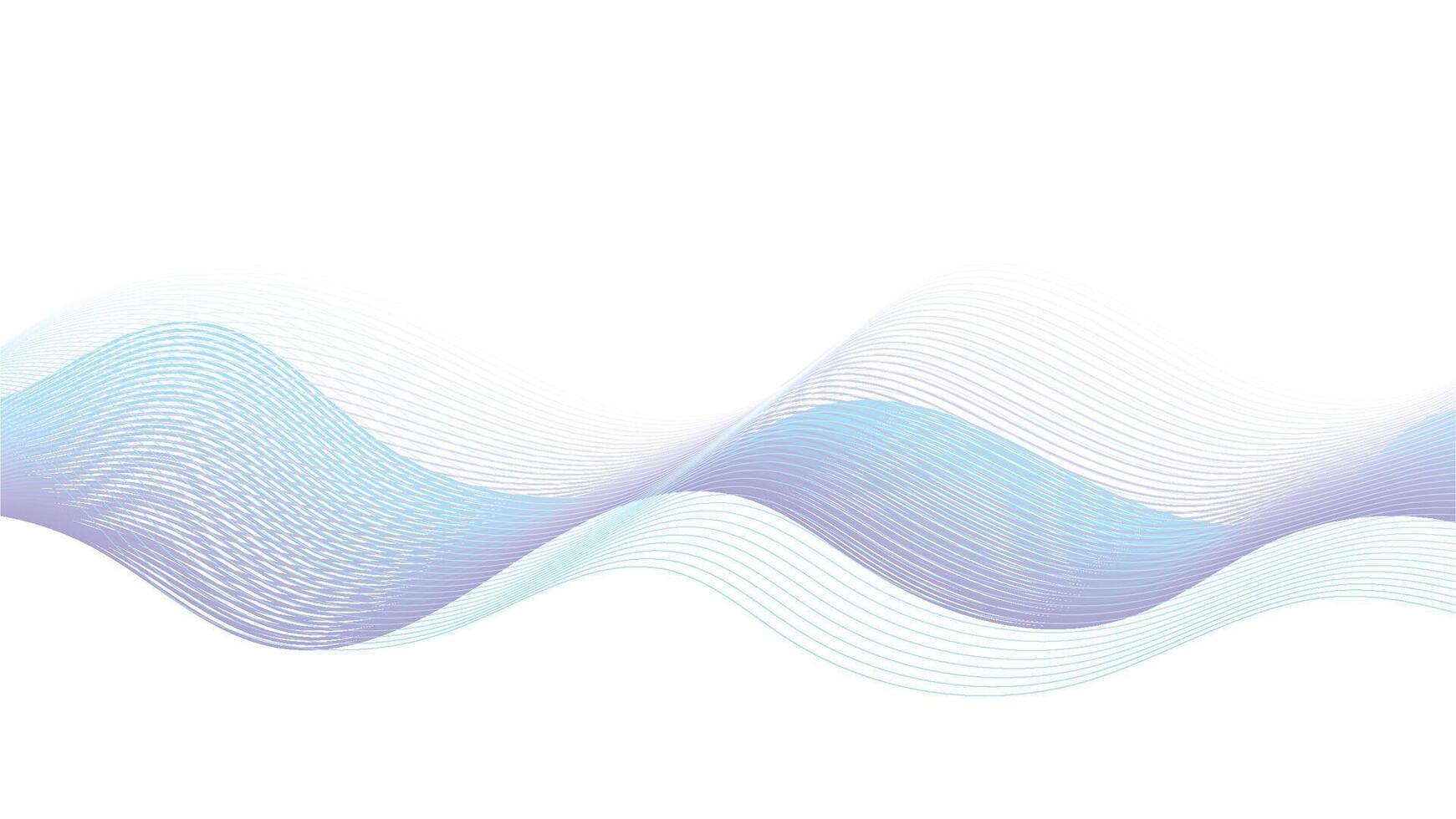 Abstract Wavy Lines on Black Background. Digital Art Design vector