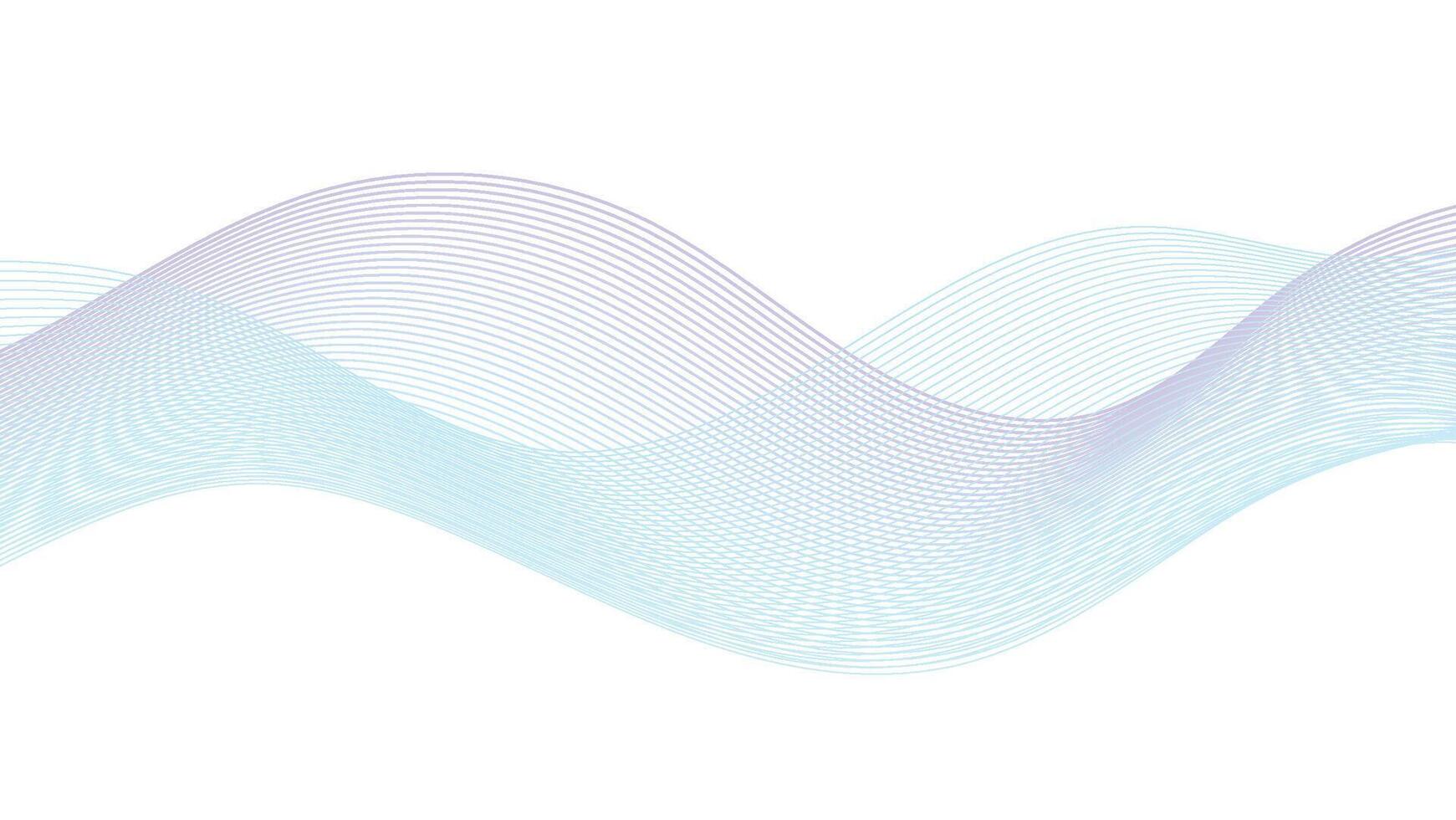 Abstract Wavy Lines Background in Soft Blue and Purple Hues vector