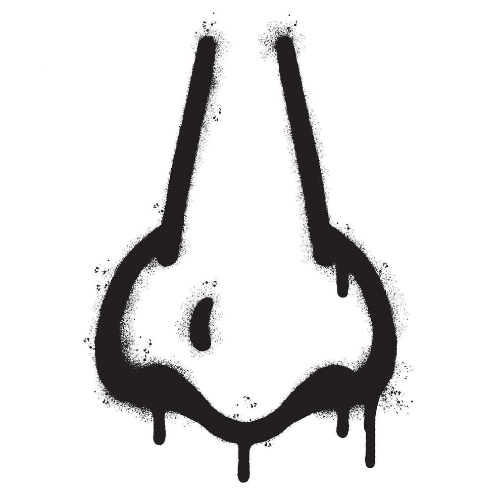 Spray Painted Graffiti nose icon isolated on white background. design elements for banner flyer street art cards poster and ads vector