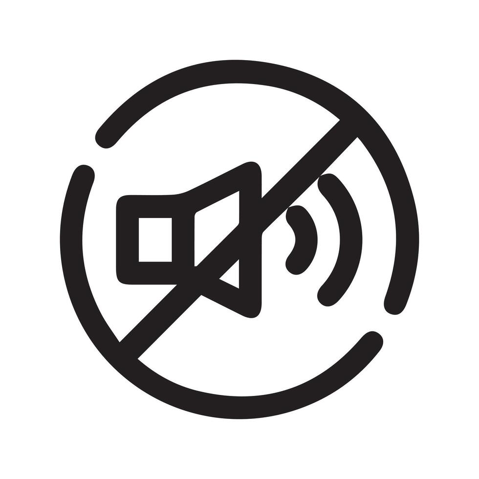 No sound icon in a minimalist style vector