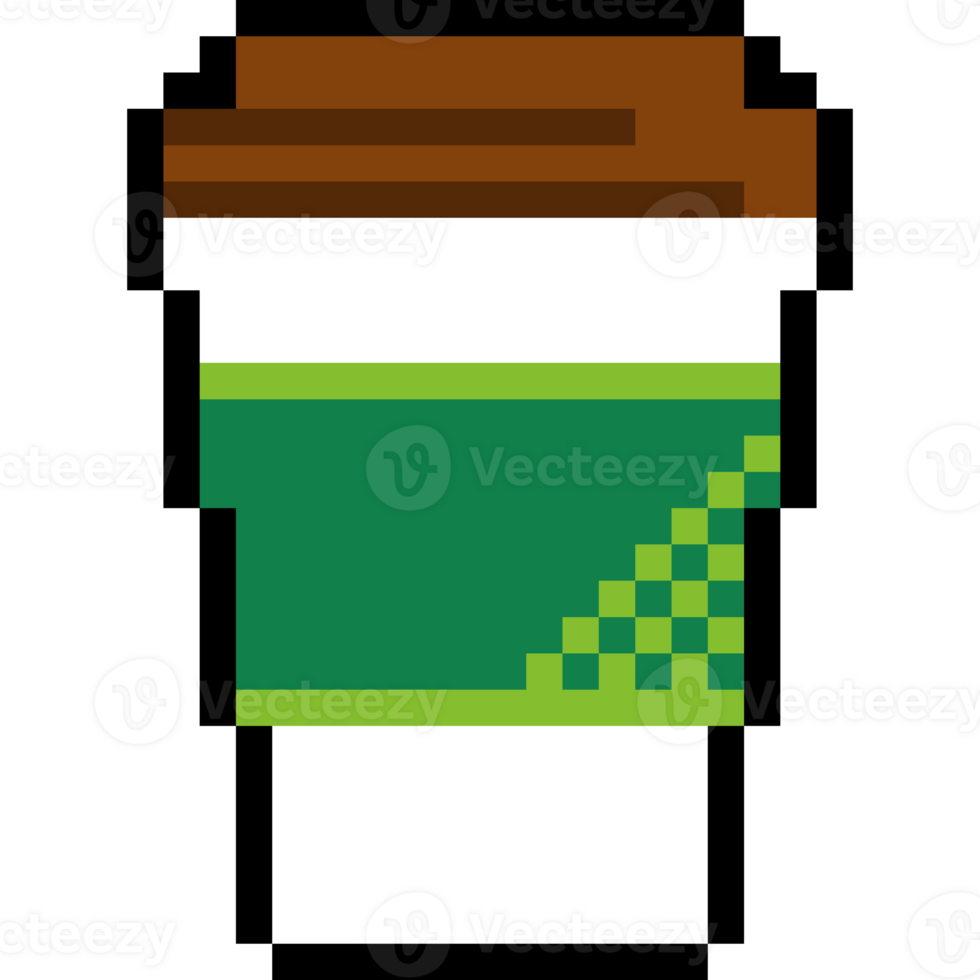 Hot drink cup. 8 bit hot drink cup. png