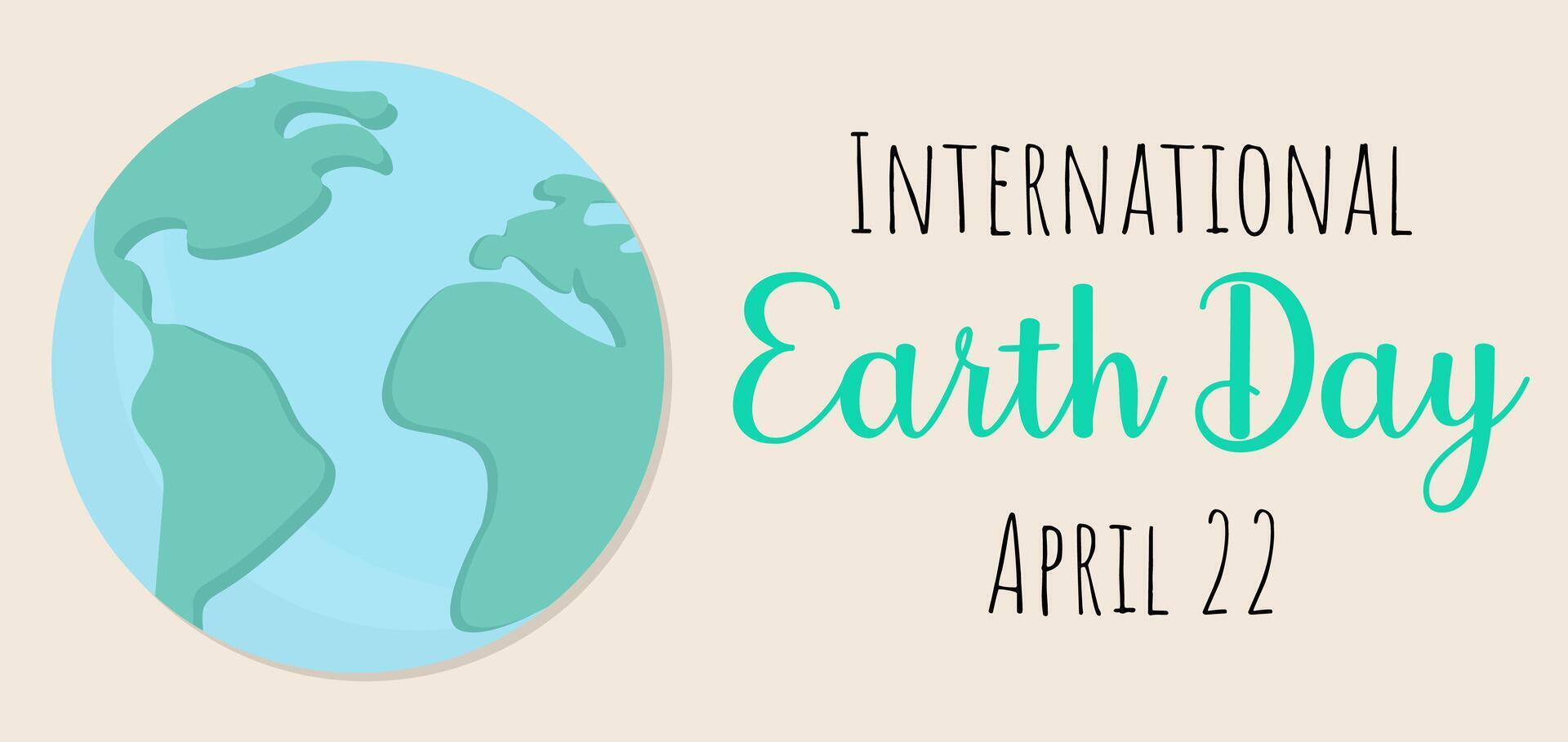 International Earth day background or banner design template with natural colors. vector