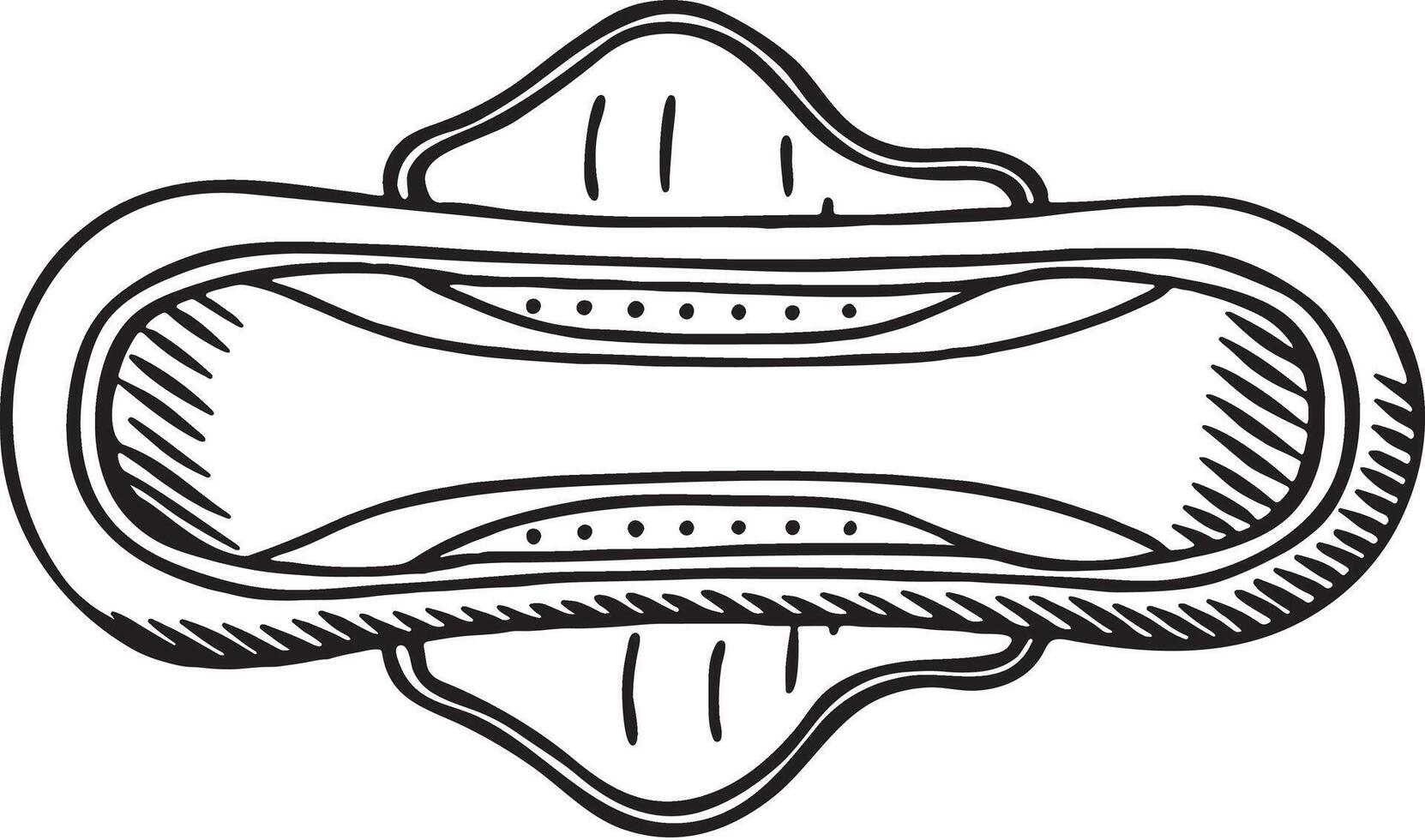 Napkin line art illustration black lines on a plain white background vector