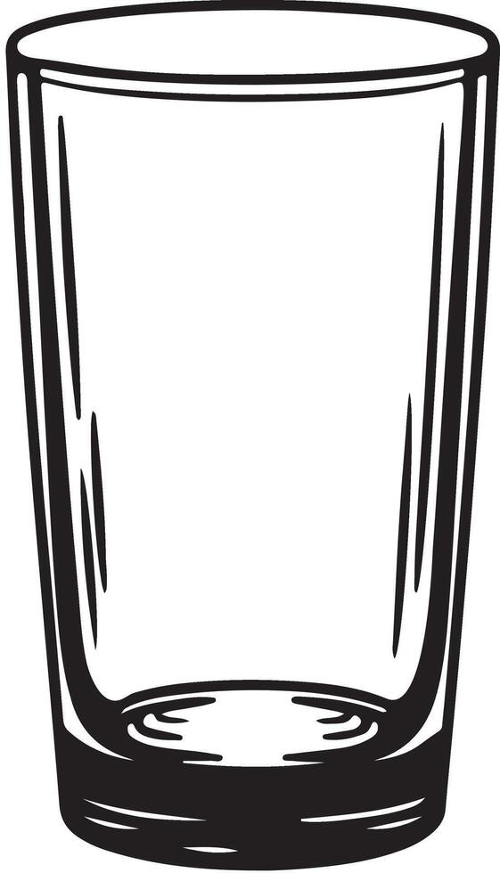 Empty Glass on white background vector