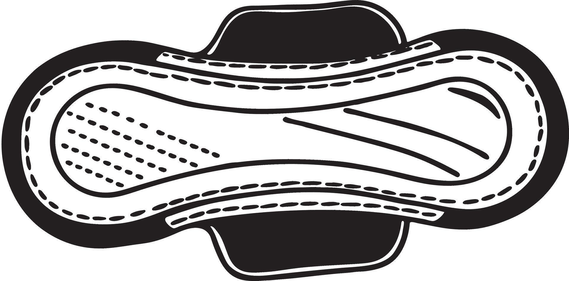 Napkin line art illustration black lines on white background vector