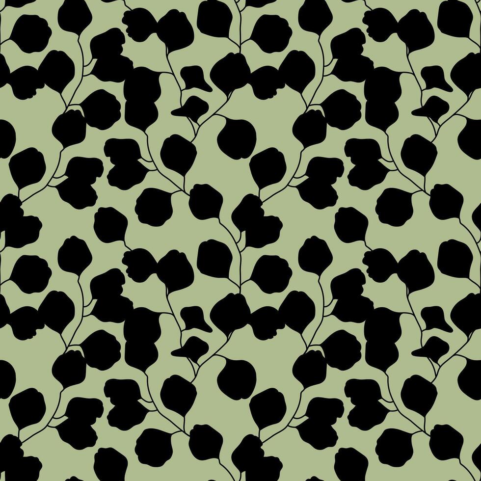 Elegant seamless pattern eucalyptus leaves. Background design. Repeating print for fabric, wrapping paper, textile, wallpaper vector