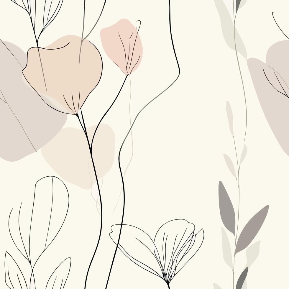 a floral pattern with leaves and shape vector