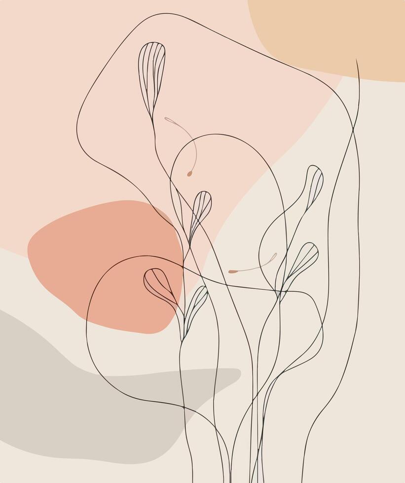 abstract illustration of a lines with shapes vector