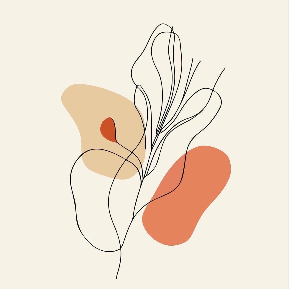abstract illustration background of lines and shapes vector