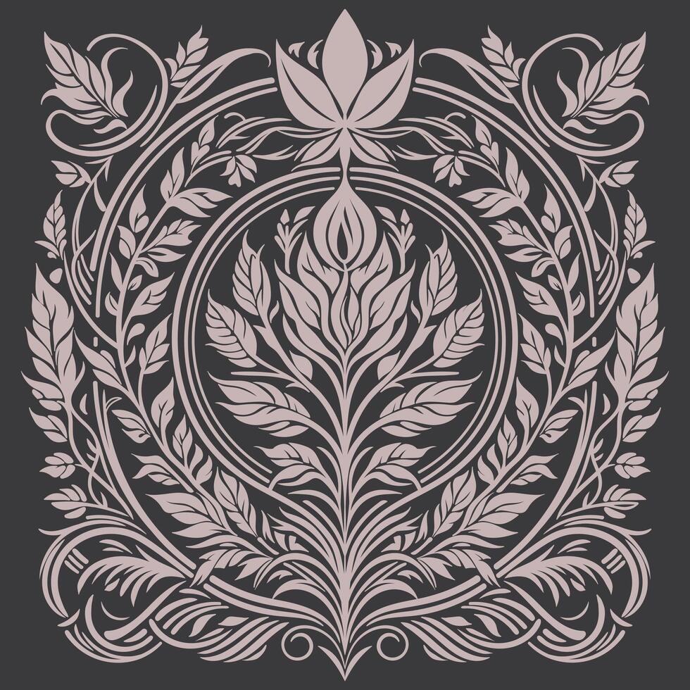 hand draw abstract flowers border pattern vector