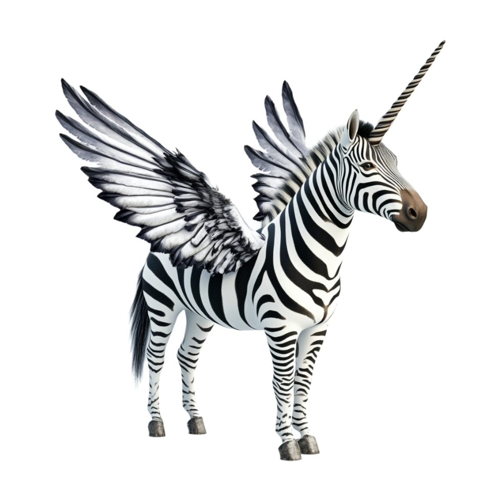 zebra with wings on its back png