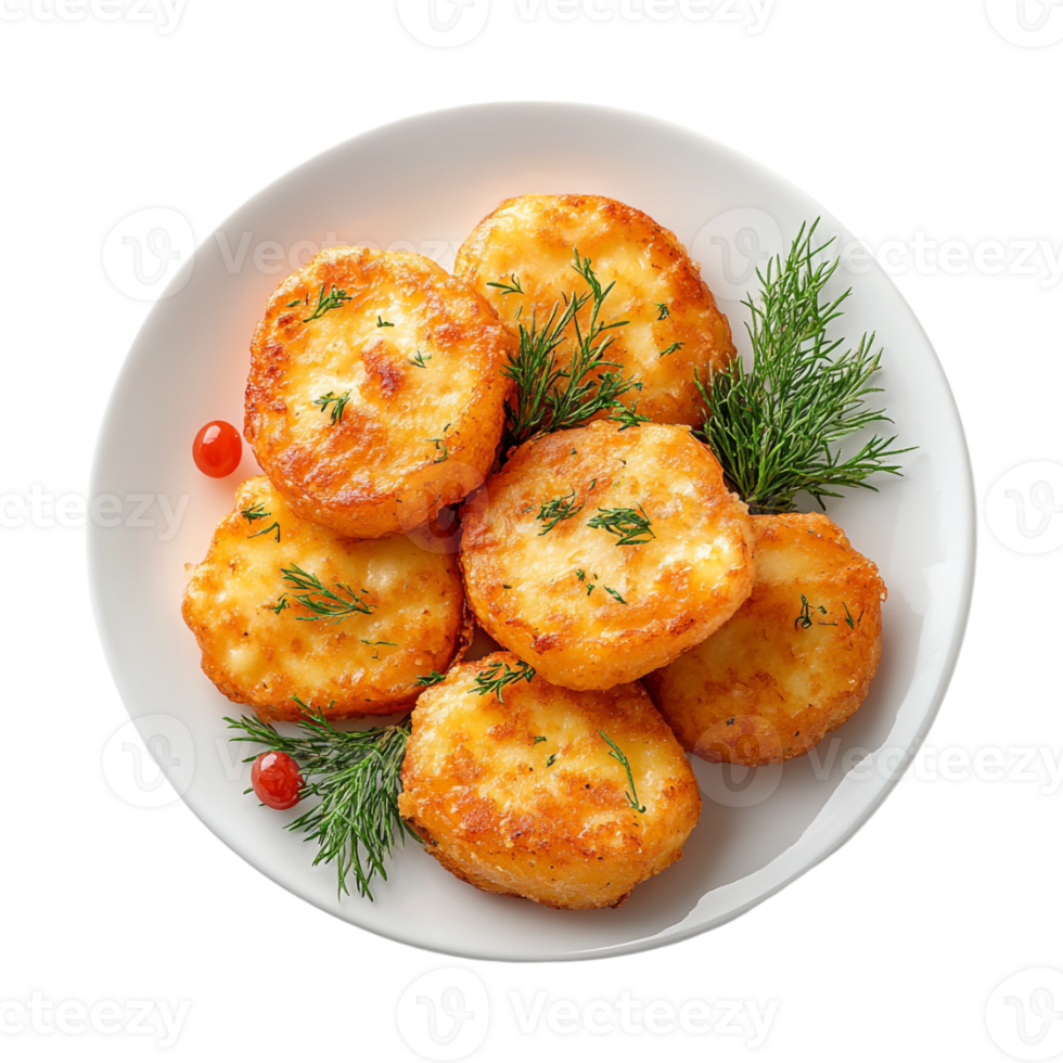 cheese and tomato potato cakes on a plate png
