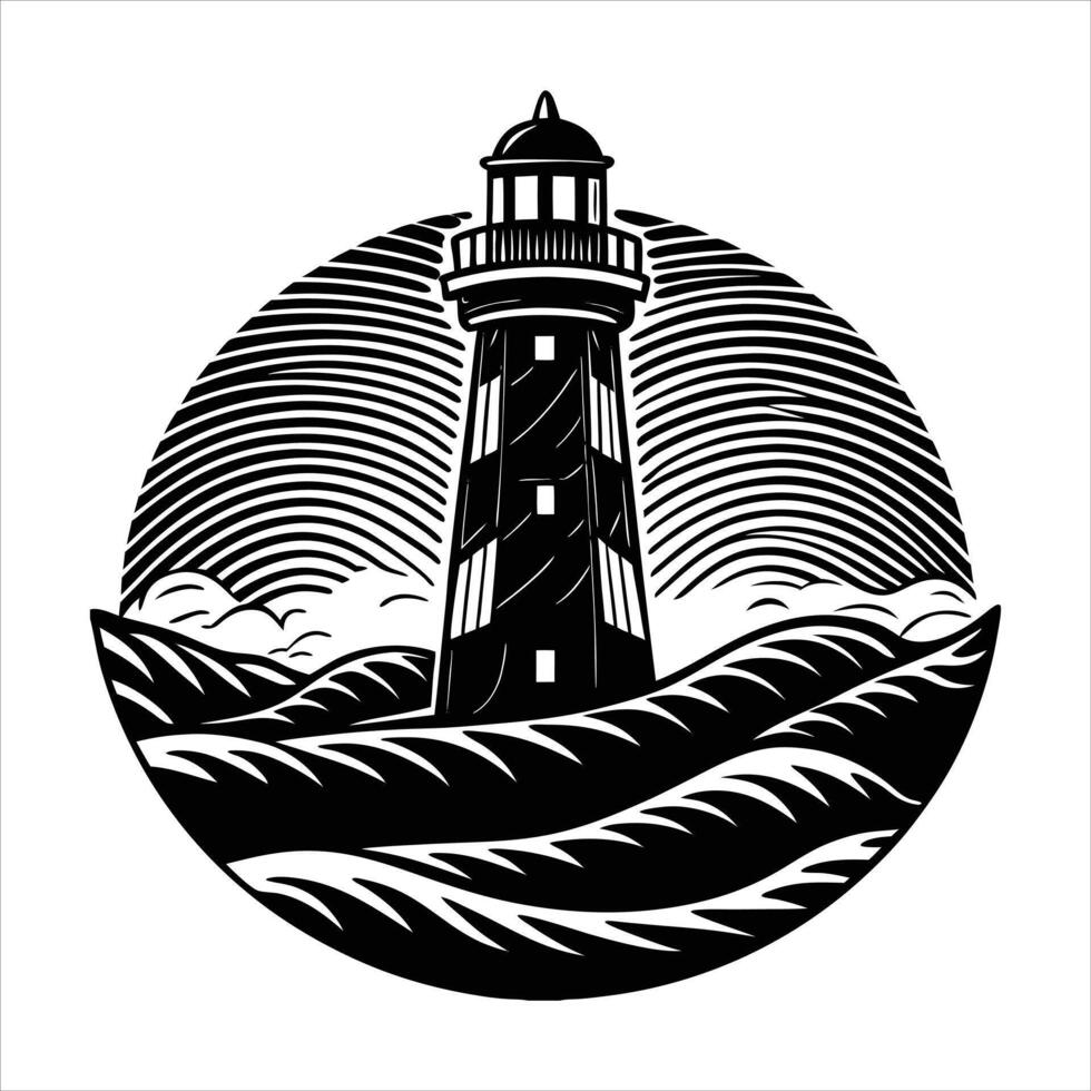 Deep Sea Lighthouse vector