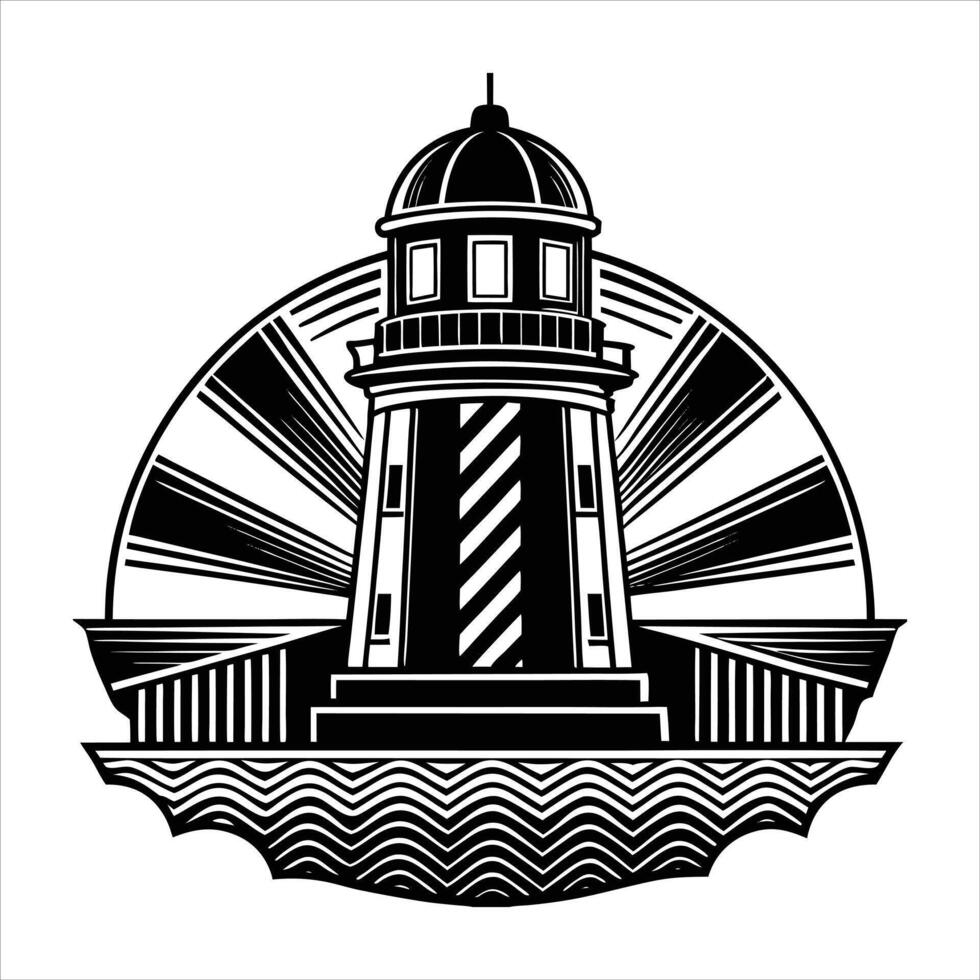 deco lighthouse lighthouses vector