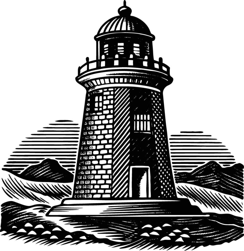 tower traditional lighthouses vector