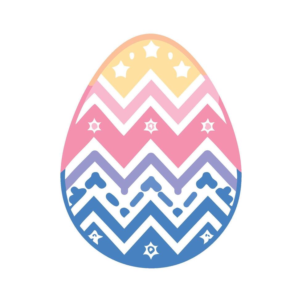 easter egg with stars and stripes vector